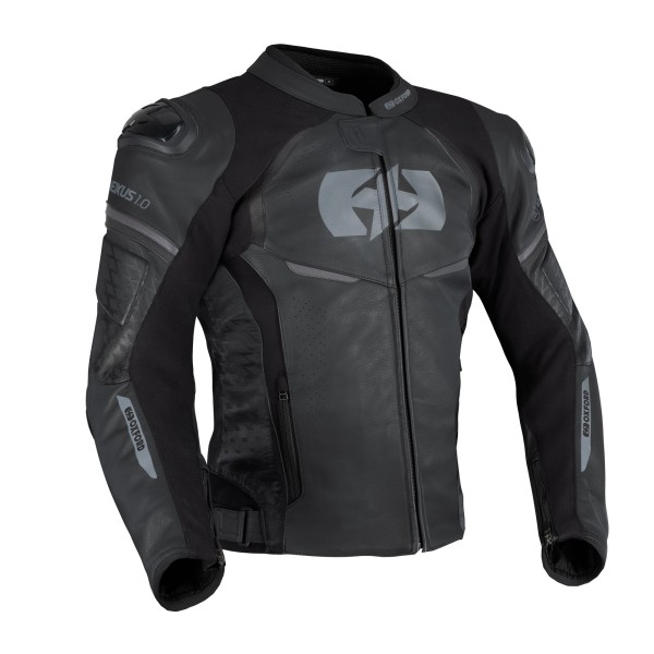 Oxford Oxford Nexus 1.0 Leather MS Jkt Stl Blk